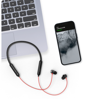 Dual fan feature in Collar D 25 neckband 