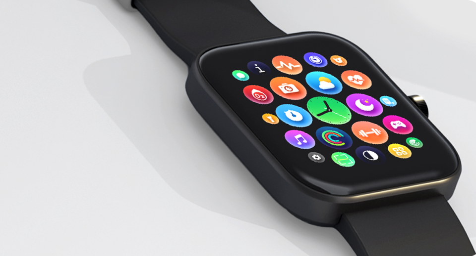 Grid application options in Model E smart watch