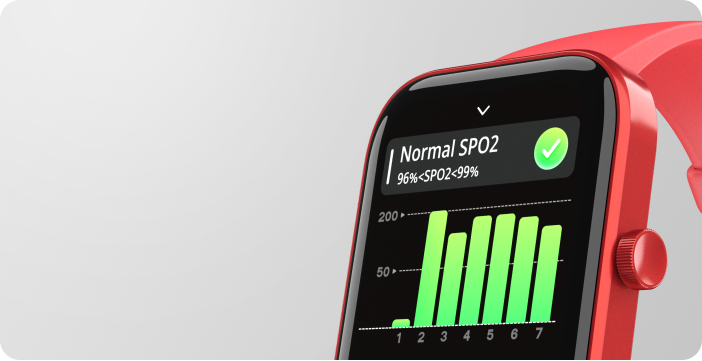 SPO2 check in Model E smart watch