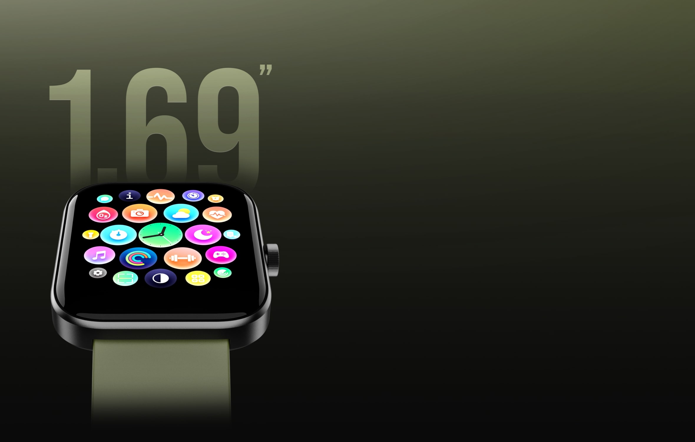 Model E smart watch with 1.69 HD display