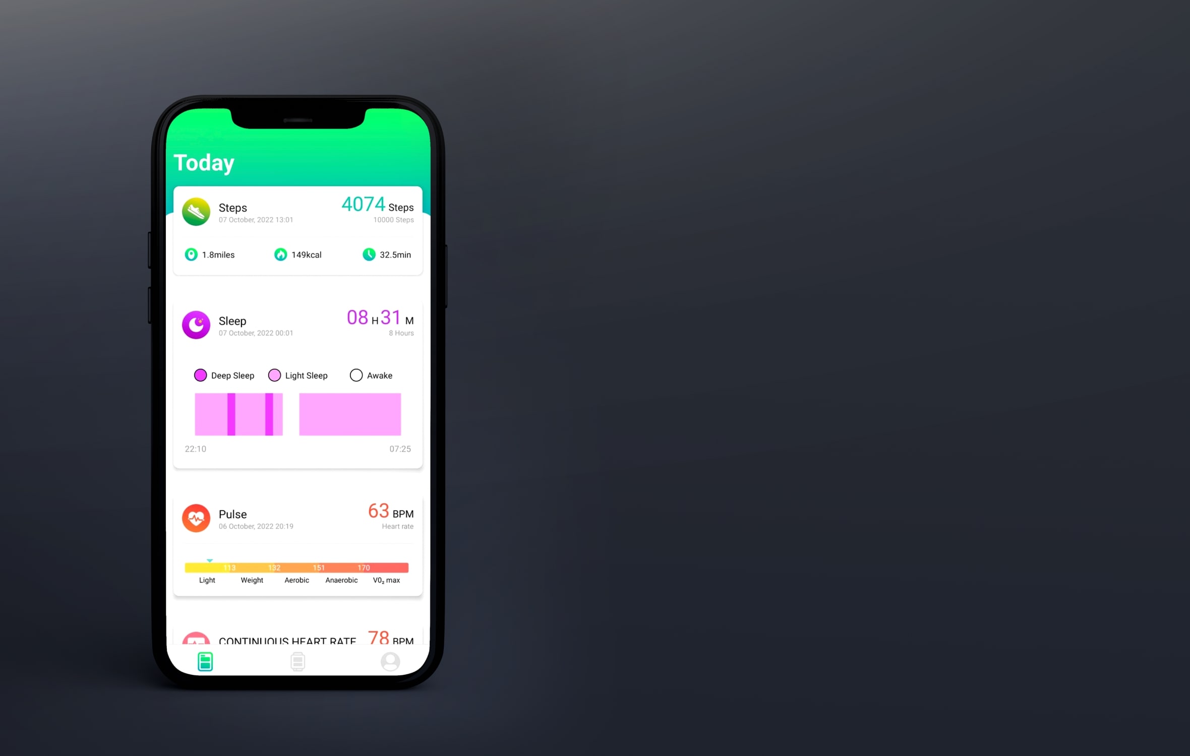 Health monitor option in Model E