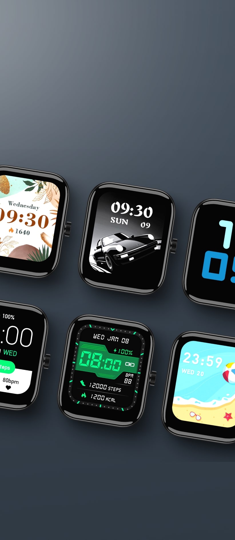 50+ cloud smart watch faces in Model E